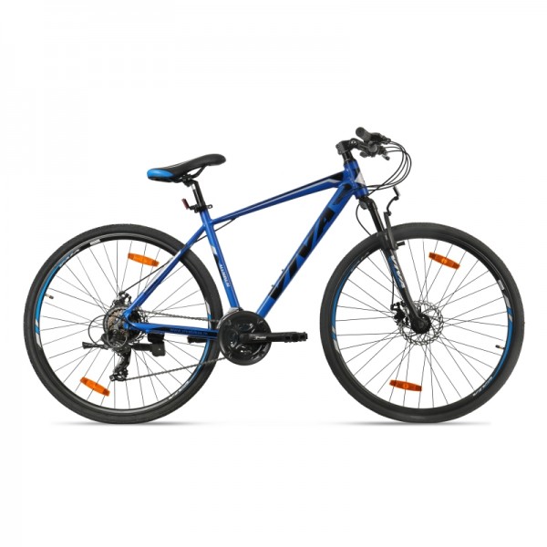 Viva Legend 700C Hybrid Bike for Adults with Shimano Shifters & Dual-Disc Brakes